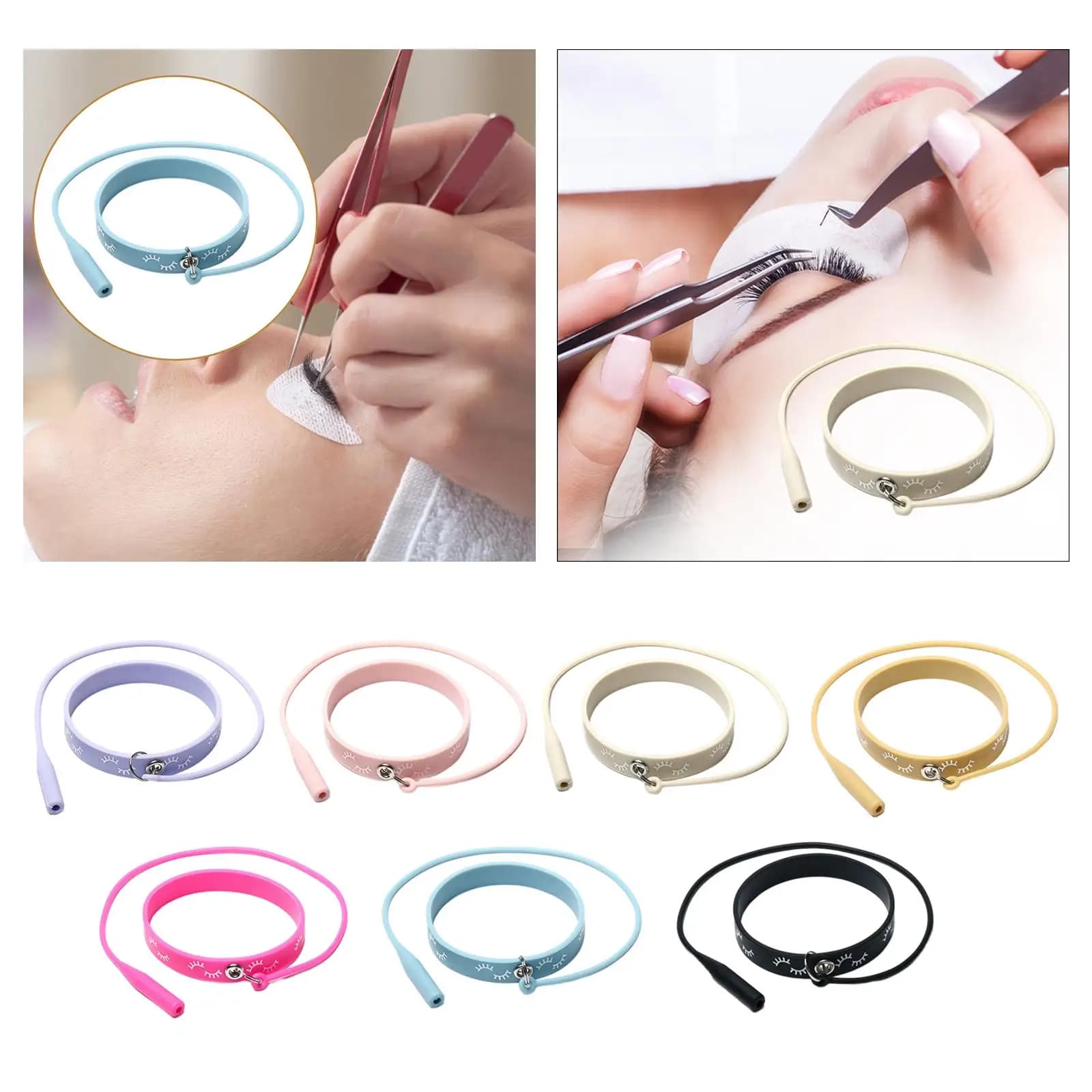 Eyelash Clasp Protector Soft and flexible silicone wrist band for makers Use in salon Cosmetics Studio Fake eyelash tool