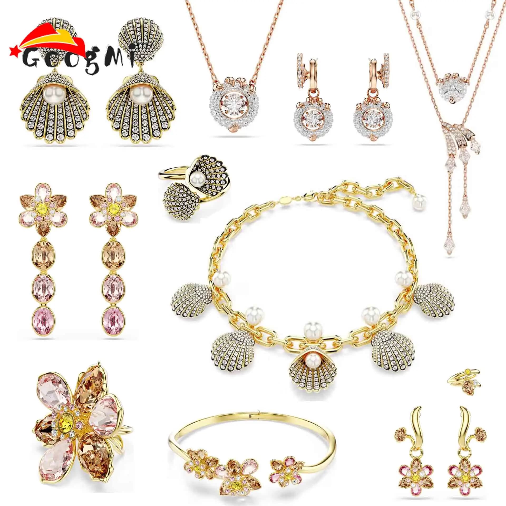 Original 2026 Fan-Shaped Exquisite Jewelry Set High-Quality Necklace Earring, Bracelet Ring for Women Party Accessories