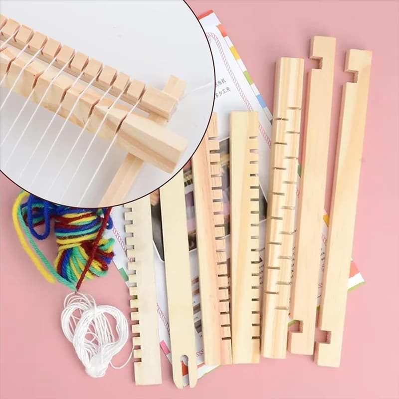 A15F-Weaving Loom Kit, Small Loom Kit DIY Hand-Knitting Weaving Machine For Weave Board Weaver Tapestry Adult Beginner