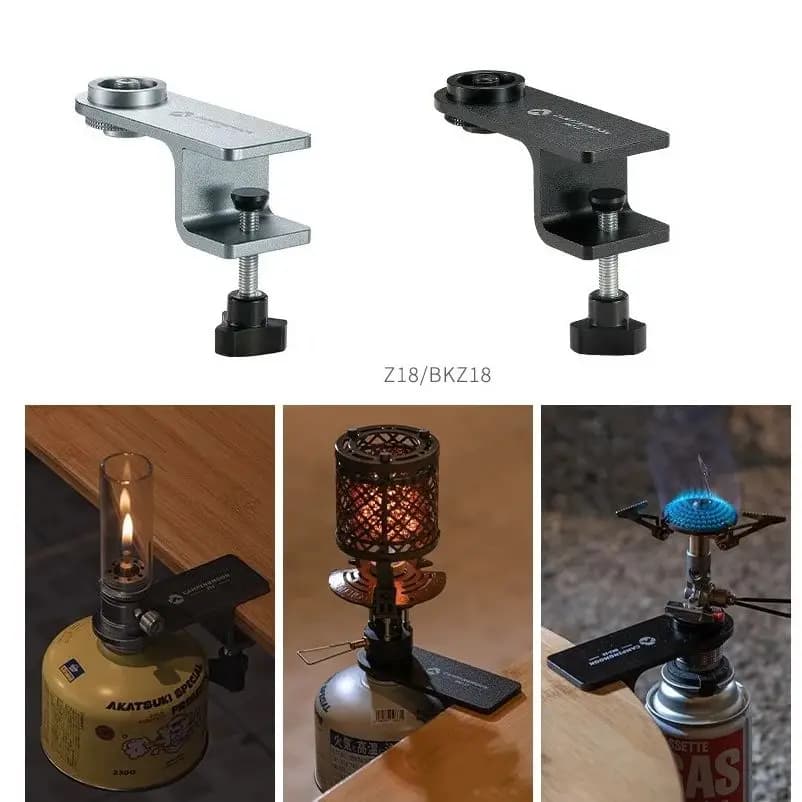 Table Fixing Clips for Camping Accessories, Gas Stove Flat, Lamp, Stove Head, Table Stove, Campingmoon Z18