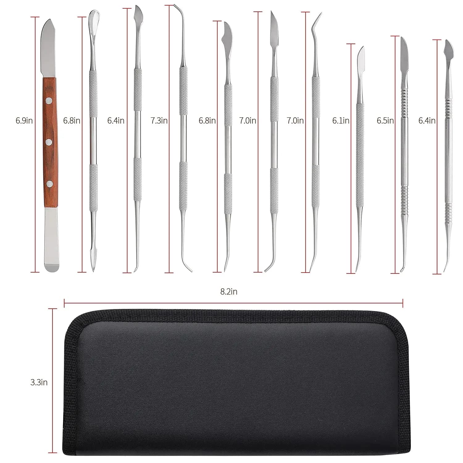 10 pz/set Cera Dentale Strumenti di Intaglio Spatola Coltello per Gesso Pratico Versatile Kit di Sbiancamento Dei Denti Strumenti di Strumenti di Odontoiatria