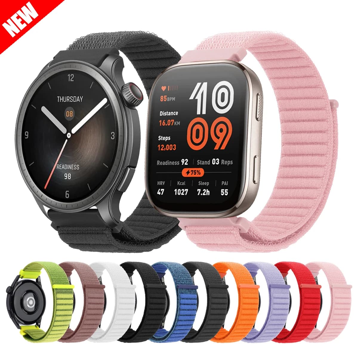 22mm 20mm cinturino in nylon per Amazfit BALANCE/banda attiva per Amazfit Bip 6 5/GTR 4 3 pro/GTS 4 3 2 braccialetto sostituire il cinturino