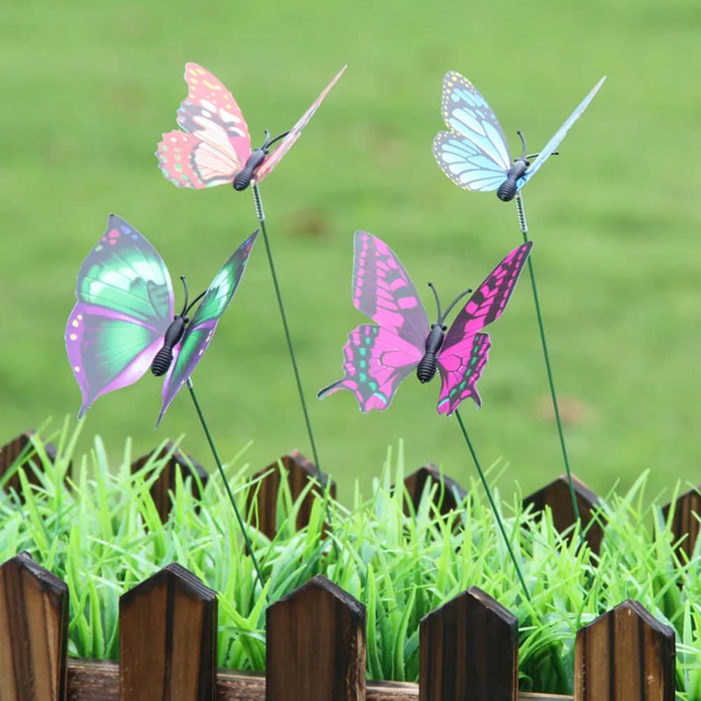 10 pcs. Artificial Garden Decorative Butterfly for Home, Store, Lawn - Ecological Pvc Plants