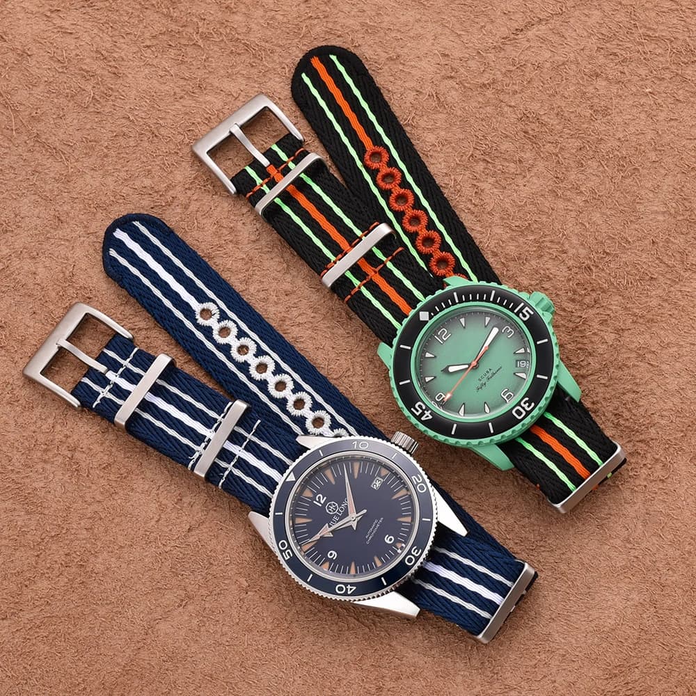 Cinturino per orologio in nylon premium a sgancio rapido che si illumina al buio, cinturino di ricambio da 20 mm 22 mm per orologi di tutte le marche