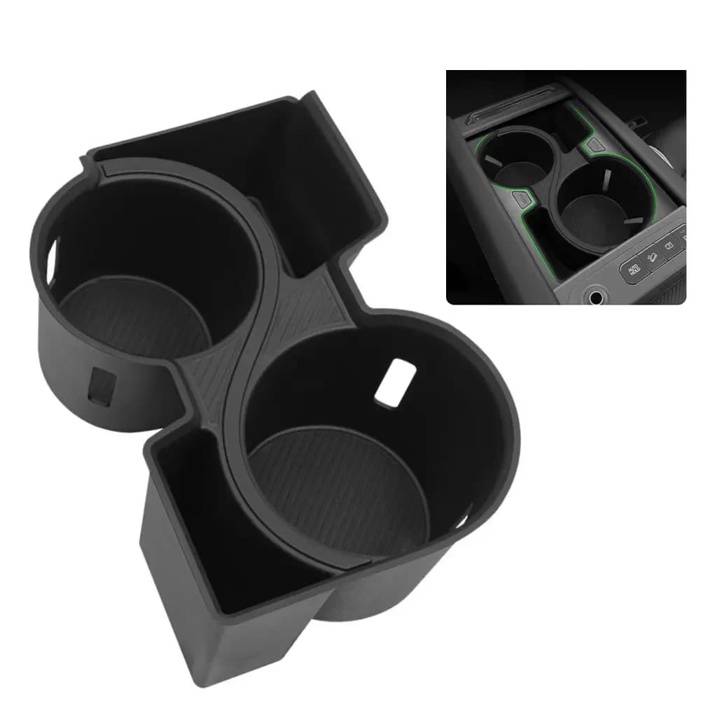 Per Kia Per EV9 2024 2025 Console centrale Vassoio portaoggetti TPE Accessori auto Portabicchieri Organizzatore per interni veicolo
