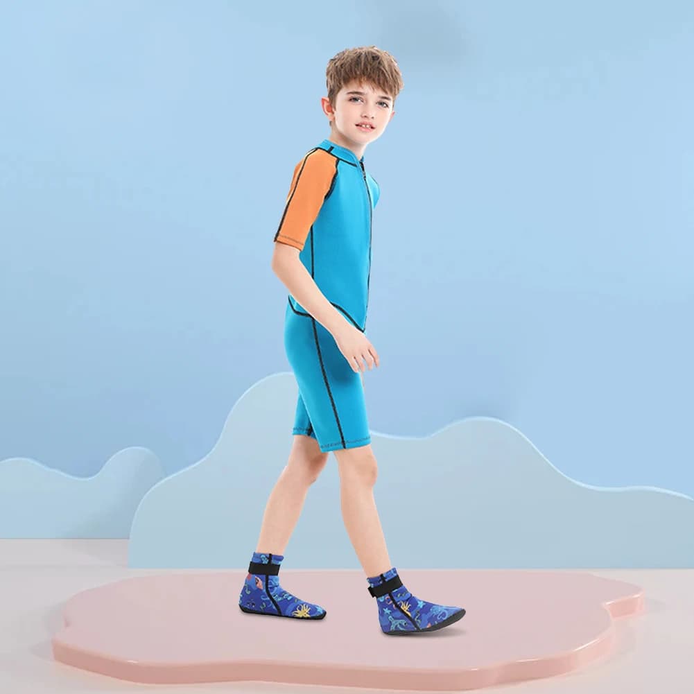 Kids Neoprene Water Socks Sand Socks Anti-slip Toddlers Diving Socks Adjustable Snorkeling Boots Keep Warm for Diving Surfing
