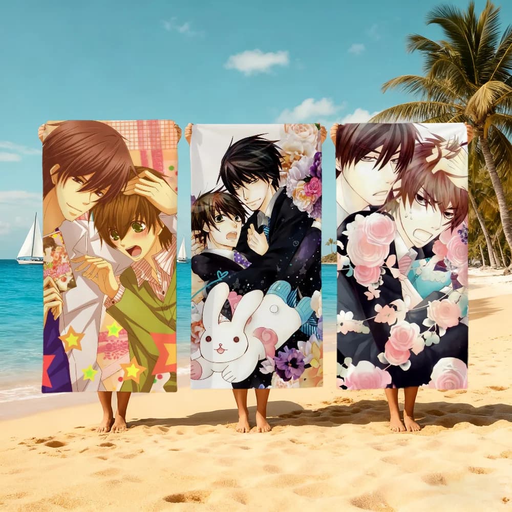 Asciugamano da spiaggia Anime S-sekai-ichi cute H-hatsukoi, ad asciugatura rapida, morbido, ideale per piscina, regalo per viaggi, palestra, doccia, campeggio, sport