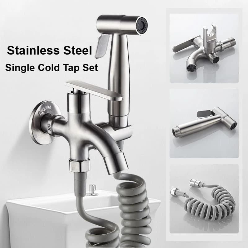 304 Stainless Steel Toilet Bidet Spray Set Multi-functional Toilet Sprayer Handheld Faucet High Pressure Shower Head Kits