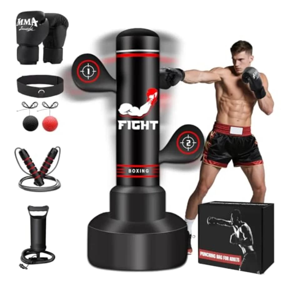 Sacco da Boxe Autoportante Rinforzato per Adulti e Adolescenti, 70 Pollici, Sacco da Pugilato e Kickboxing per Uomini e Donne