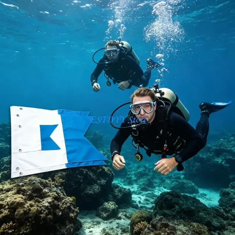 G6DE Diving Flag For Snorkeling 35x25cm 75x60cm 80x50cm Size High Visibilities Design