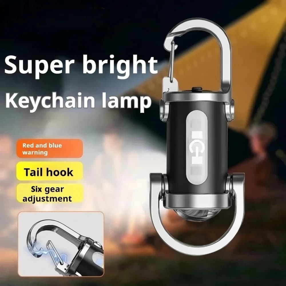 1-3 Pezzi Mini Torcia LED Portachiavi, Luce da Lavoro Tascabile Multifunzionale per Esterni, Luce d'Ispezione per Portachiavi
