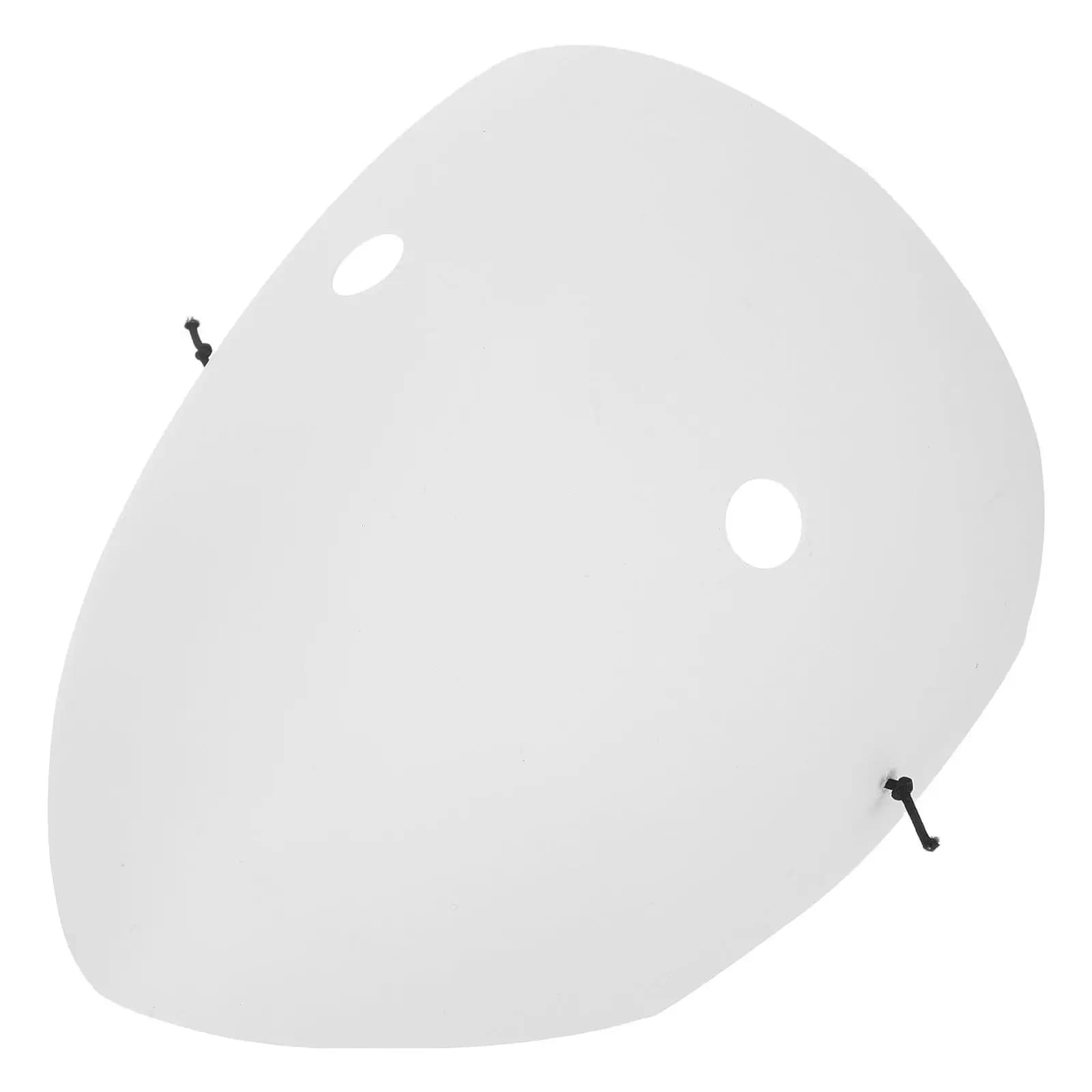 White Blank Paintable Bullet-Shaped Face Mask Plastic DIY Craft Mask for Costume Cosplay Theater Masquerade Carnival Painting