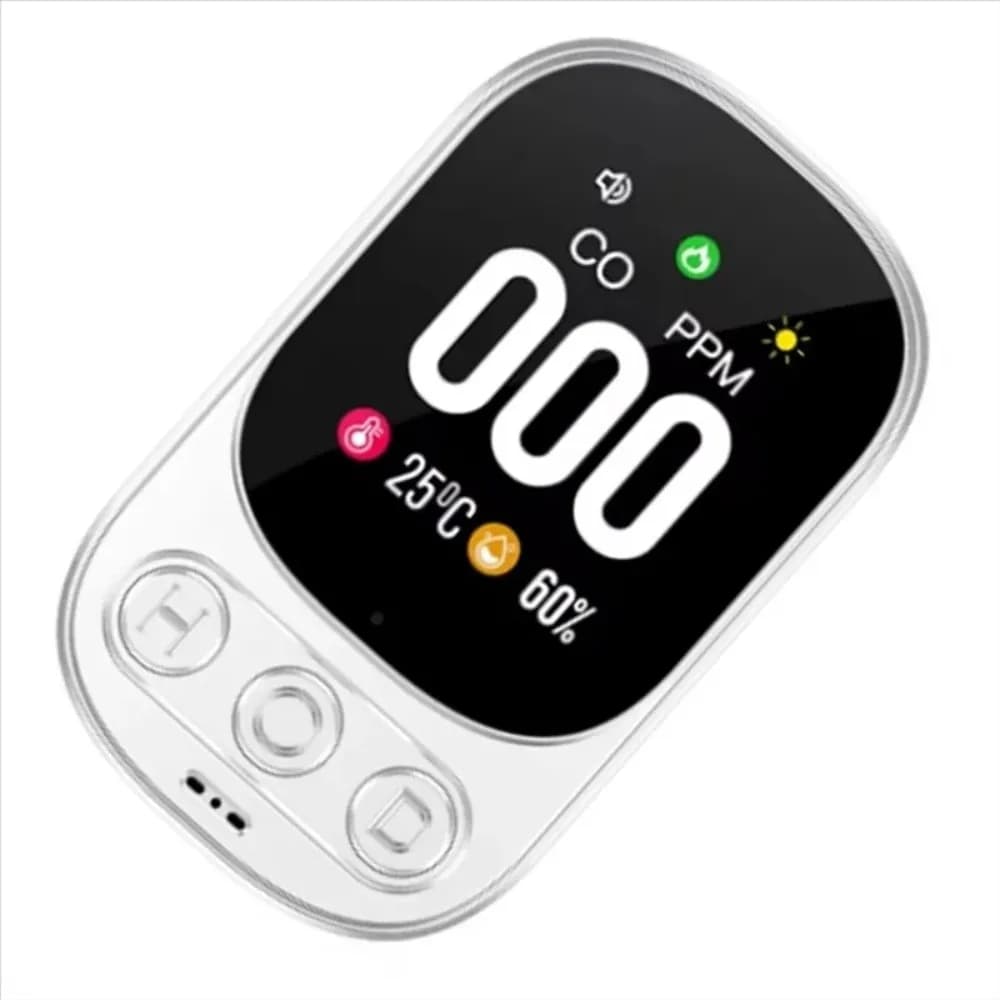 High Sensitivity Carbon Monoxide Detector Real Time Monitoring Portable CO Monoxide Alarm Large Screen CO Monitor