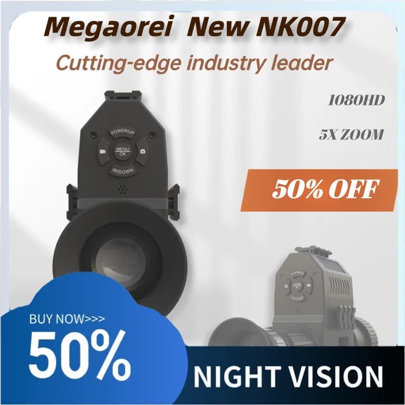 Binocolo Professionale Portatile NK007 - Telescopio Monoculare con Visione Notturna fino a 400m + Illuminatore Laser, Ideale per Caccia all'Aperto