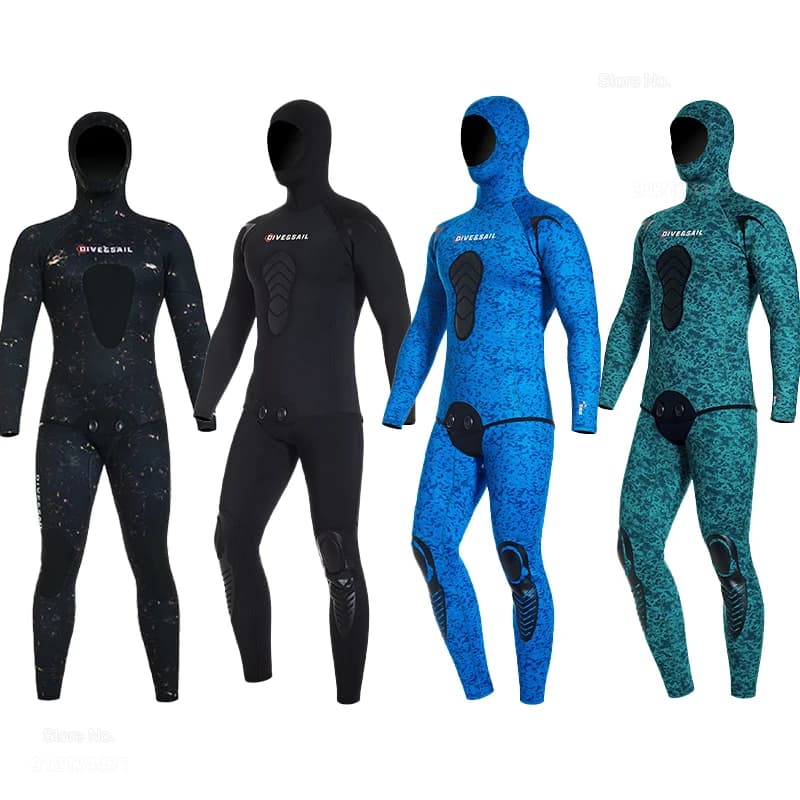 Mute from 3 mm Diving to open cells Profession Fishing mute with spear CR Neoprene Camo Hooded Scuba Diving Snorkeling Deep Mute