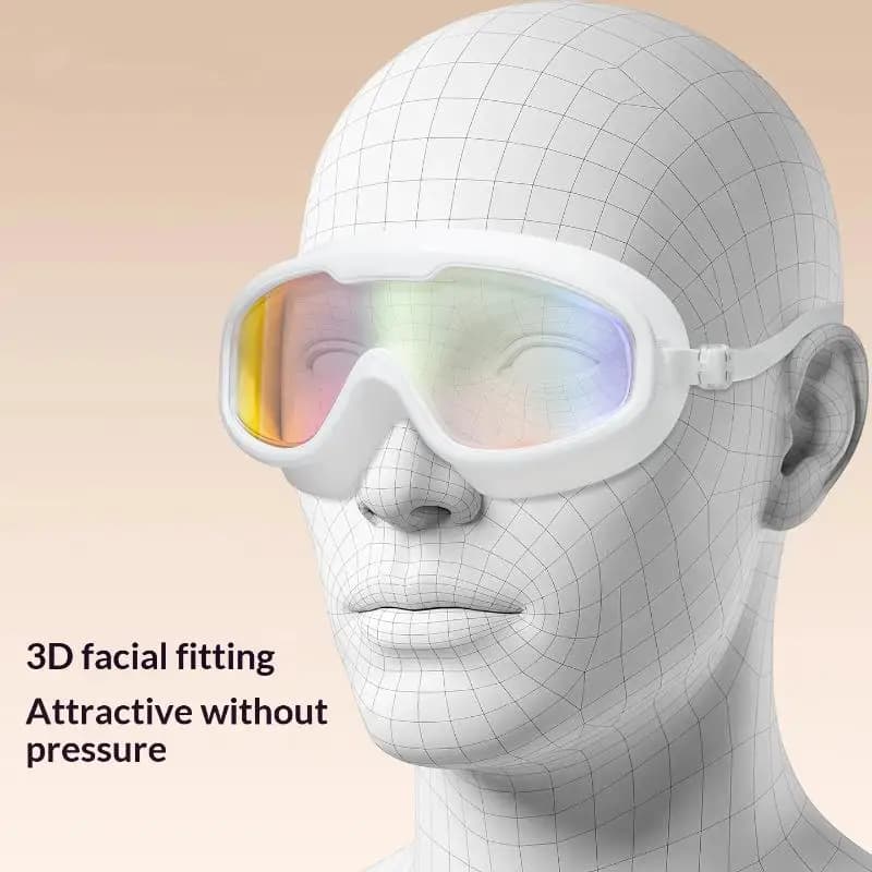 Wholesale Large Frame Adult Swimming Goggles Anti Fog UV Protection Waterproof Swim Glasses With Ear Plugs For Pool Beach