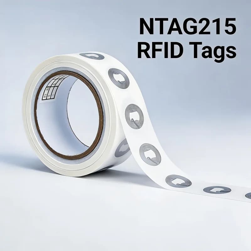 NTAG215 NFC Tag Sticker 13.56MHz RFID Label 504 Bytes Blank Rewritable Adhesive Tag Universal for All NFC Phones Android iOS