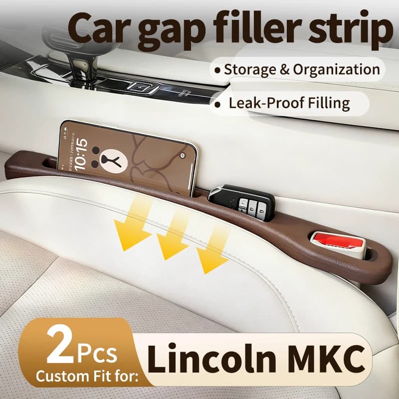 Striscia sigillante per fessure auto Lincoln MKC, anti-perdita e anti-caduta, gadget salvaspazio per l'organizzazione dell'auto, 2 pezzi plug-and-play
