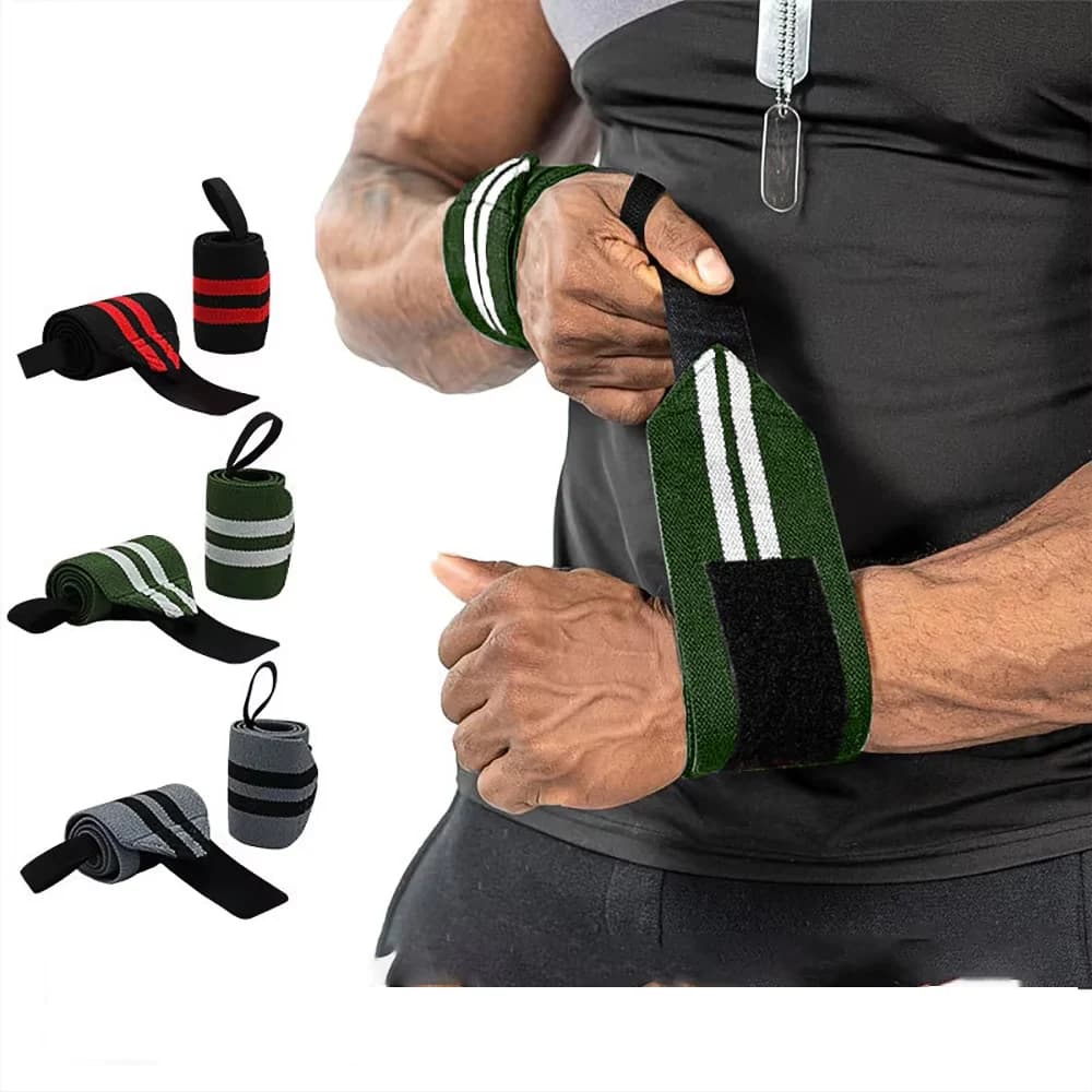 Weight Lifting Wrist Wraps Adjustable Elastic Wrist Support Straps Breathable Wrist Brace for Gym Weight Training Men Women