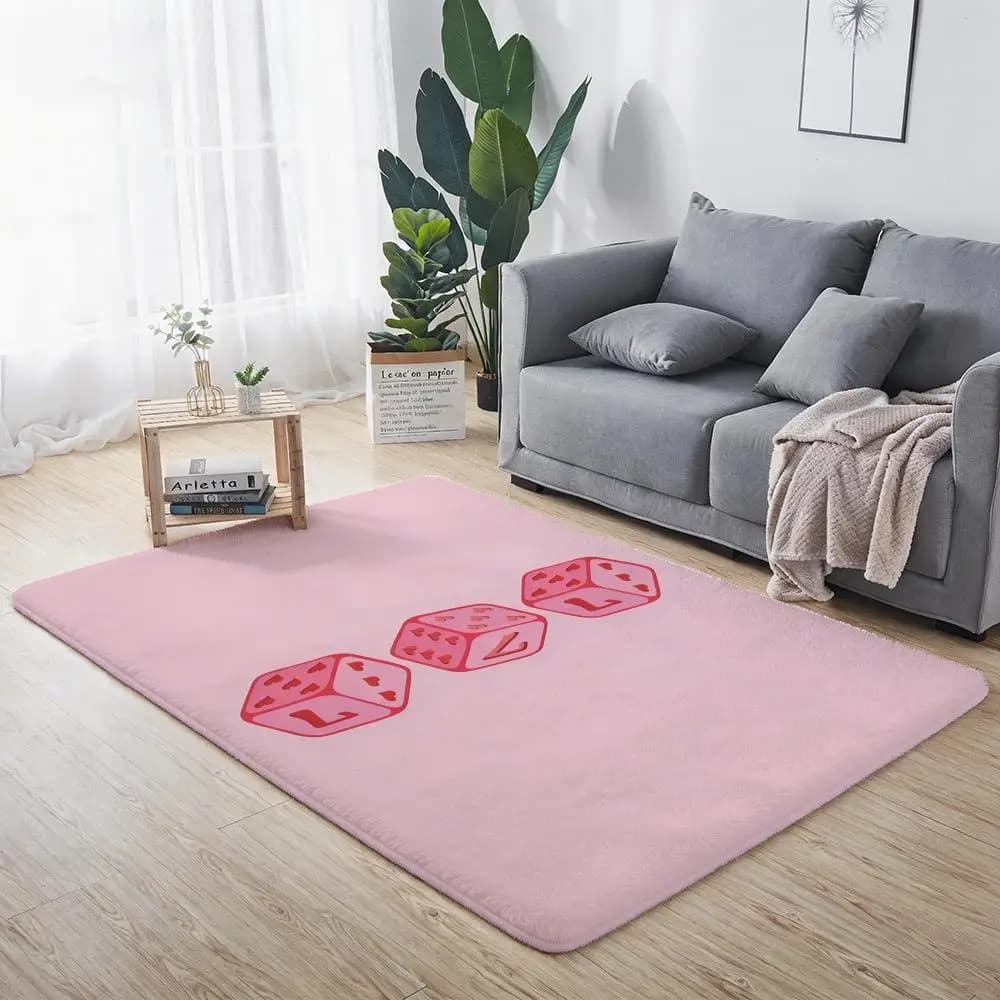 P-Poker game mat in ecological flannel, non-slip, odorless, for interior, soft, in short plush