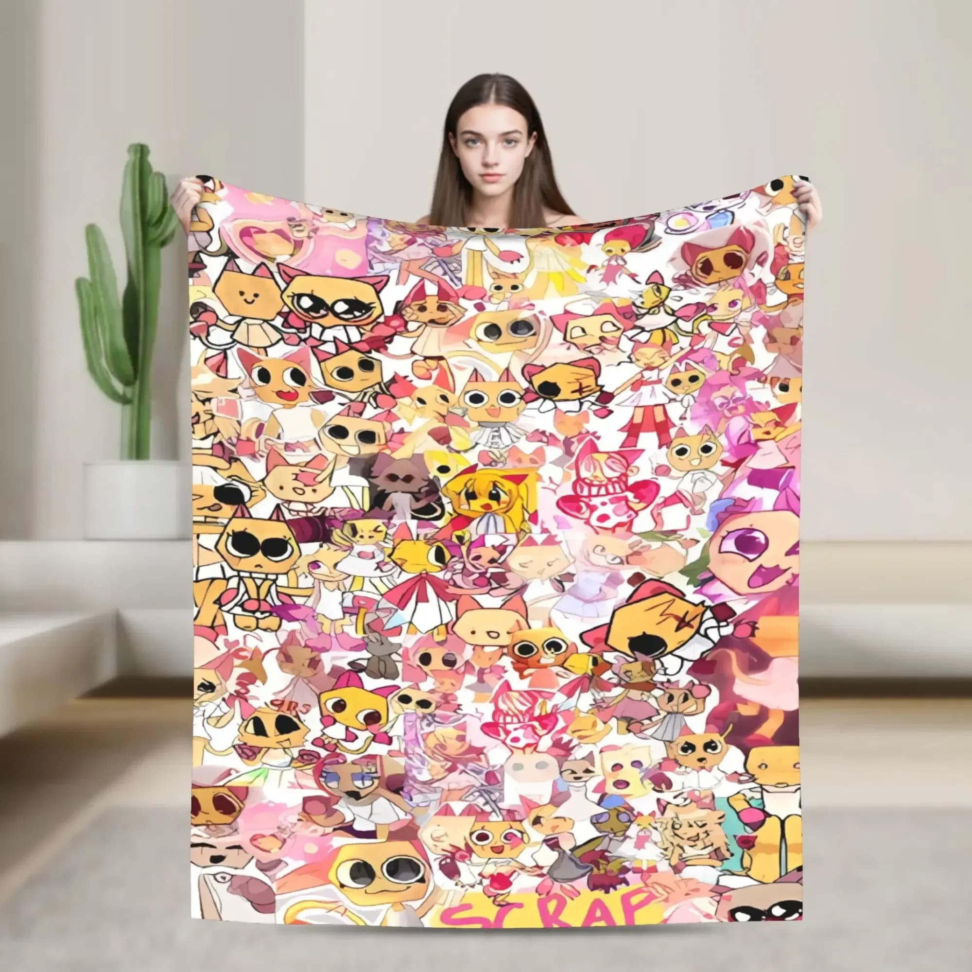 Coperta in Peluche Super Morbida Bassie Dandys World per Letto, Divano, Campeggio, Copriletto in Flanella