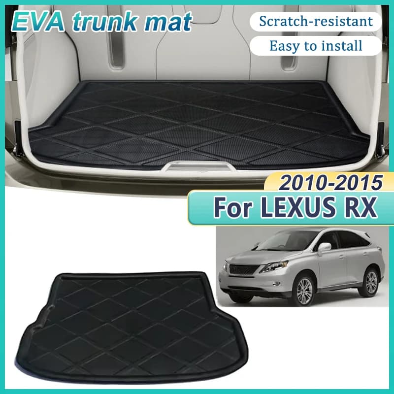Car Rear Trunk Mat for LEXUS RX RX450H RX350 RX300 RX270 Accessories 2010~2015 Carpet Waterproof Floor Rug Custom Liner Pad Tray