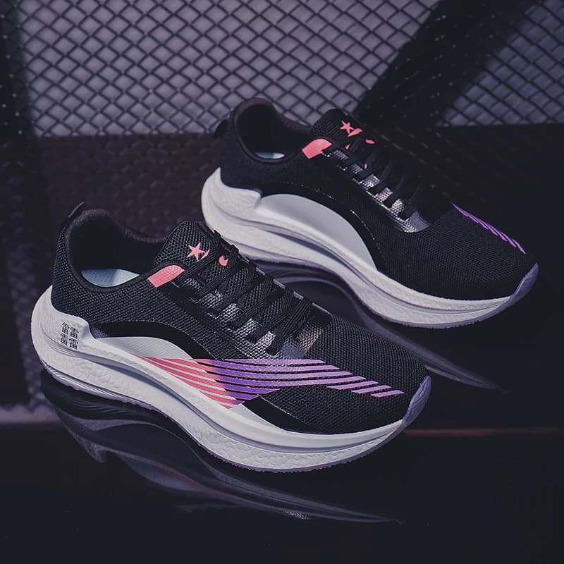 Cushioned Flexible Athletic Sneakers Airflow Upper Fits Jogging Workout, Daily Stroll Training and Outdoor Casual Sport Outfits