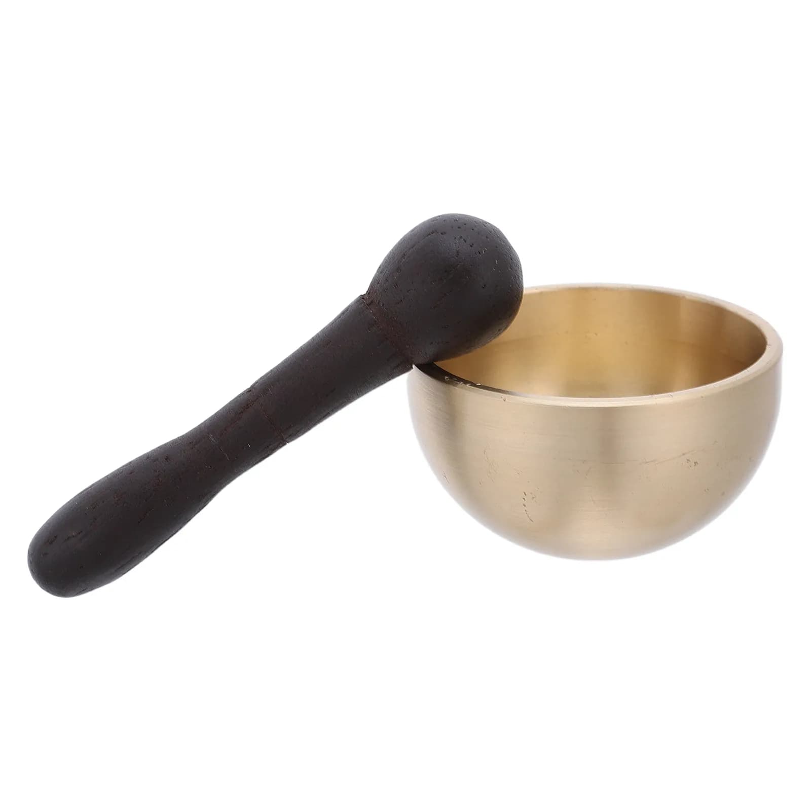 1Set Mini Tibetan Singing Bowl Brass Meditation Sound Bowl 4Cm Wooden Mallet Portable Yoga Chime Pot Mindfulness Prayer