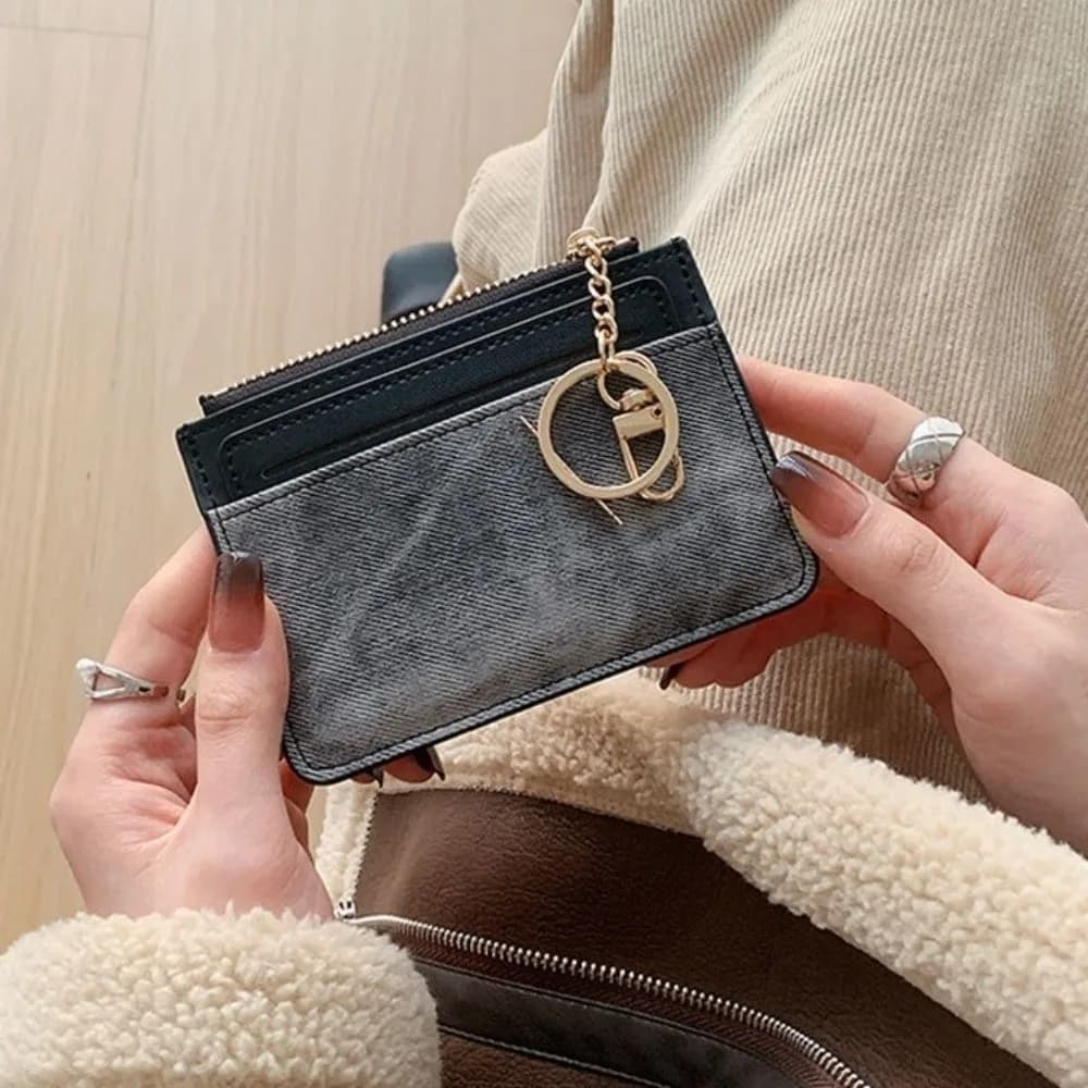 Portafoglio da Donna in Pelle PU alla Moda, Sottile, con Molteplici Scomparti per Carte, Portamonete, Portachiavi, Porta Carte Cartoon da Viaggio