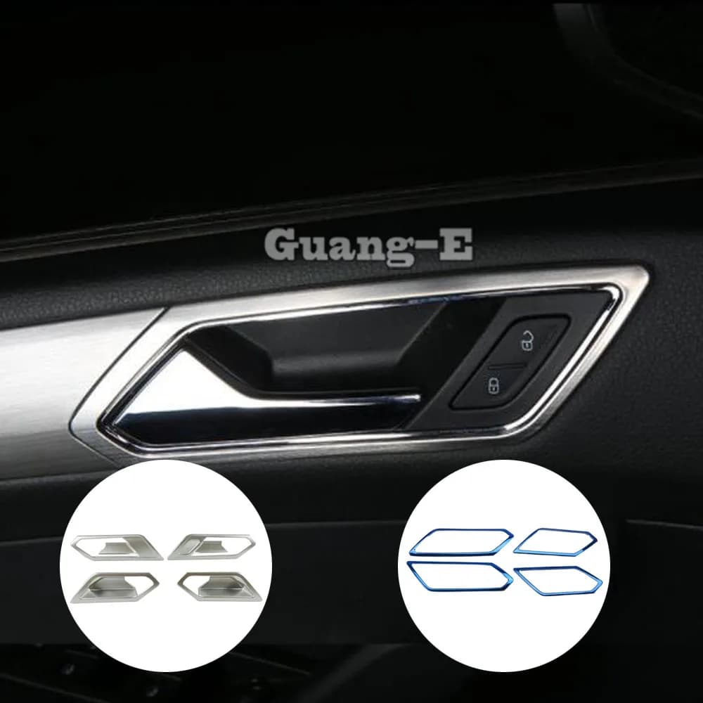 Per VW Volkswagen Touran L 2016 2017 2018 2019 2020 copertura Stick Trim porta interna in acciaio inox ciotola telaio bracciolo lampada