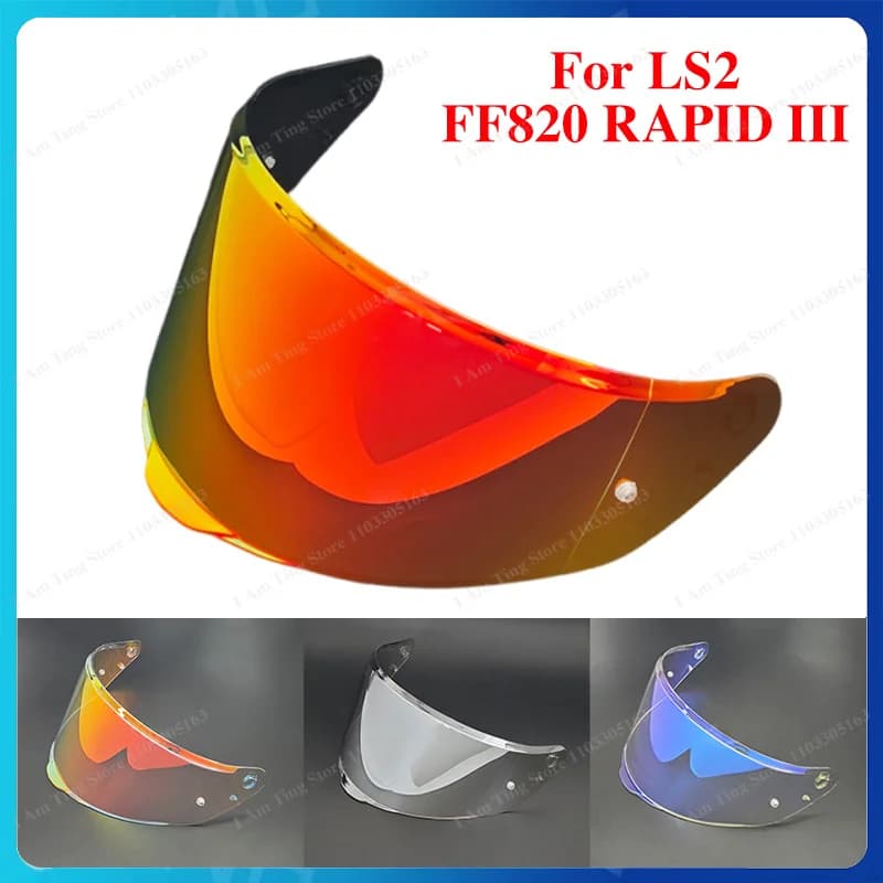 Motorcycle Helmet Visor Lens For LS2 FF820 RAPID III Replace Anti-UV Anti-Scratch Dustproof Windshield Helmets Accessories