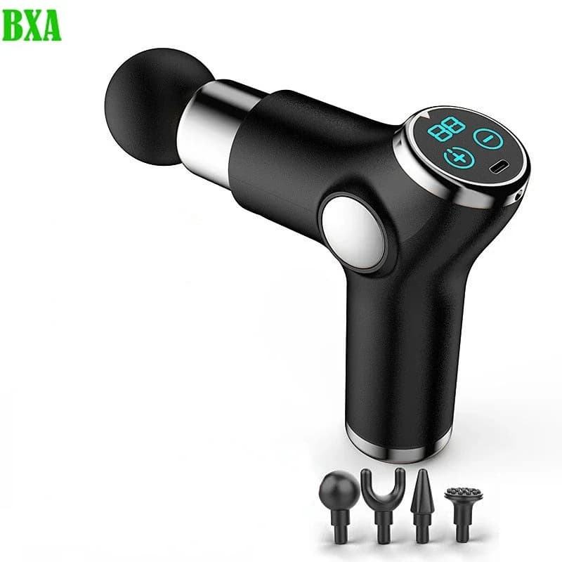 BXA Mini Massage Gun Portable High Frequency Muscular Fabric Relief from Pain Tension Exercise Body Back Massage Pistola Fitness Equipment
