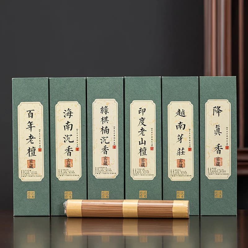 Confezione regalo profumata premium a 6 gusti di bastoncini di incenso in legno di sandalo e legno di agar per la meditazione domestica e l'aromaterapia