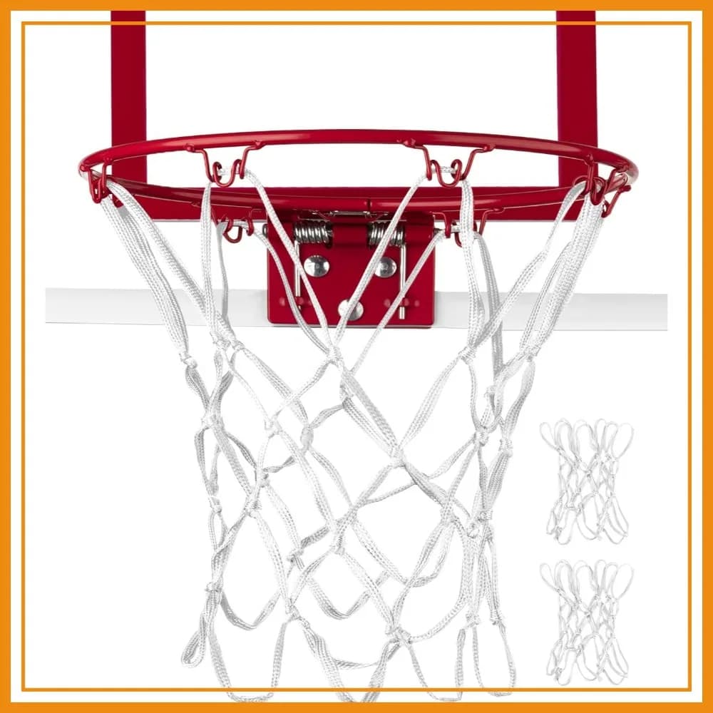 2 Pack Mini Basketball Net Replacement, 8 Loops, Heavy-Duty 12" Nylon, Fits 8"-10.25" Hoops for Indoor & Outdoor Play