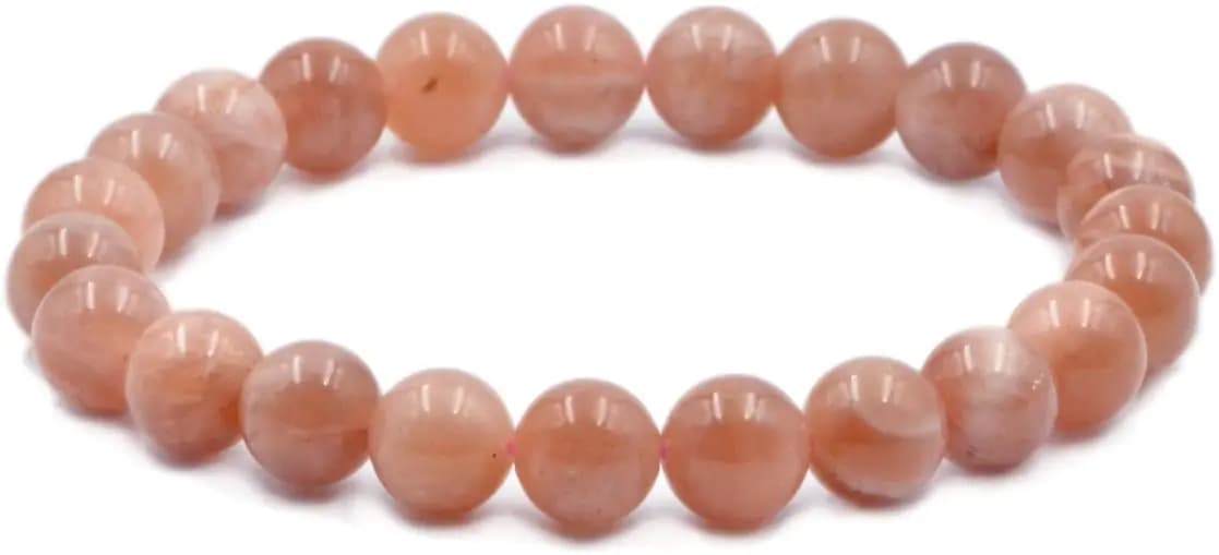 Braccialetto Elastico con Pietre Naturali Rotonde da 8mm per Guarigione e Reiki