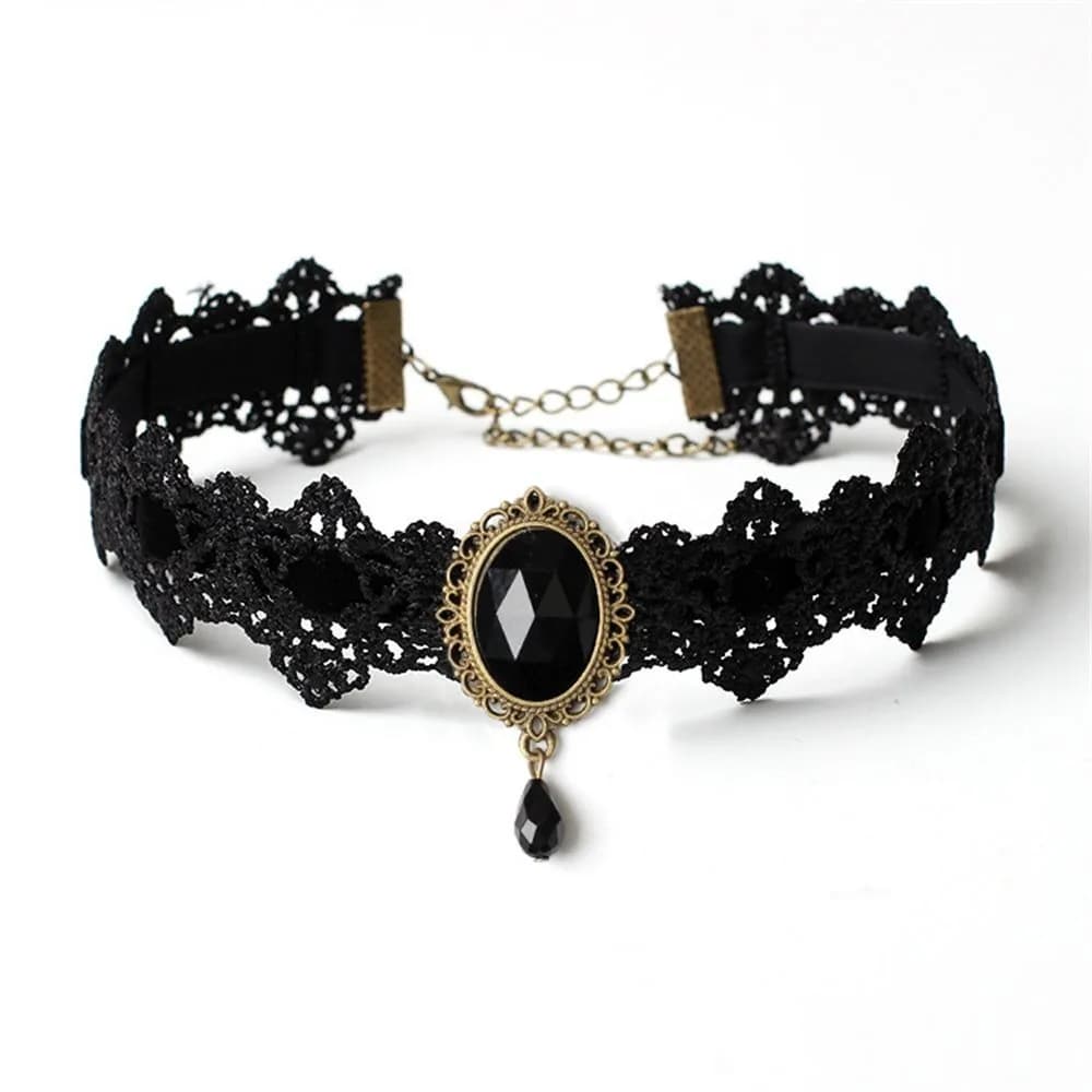 New Earrings Choker Lace Jewelry Velvet Chain 925 Vintage Pendant Neck