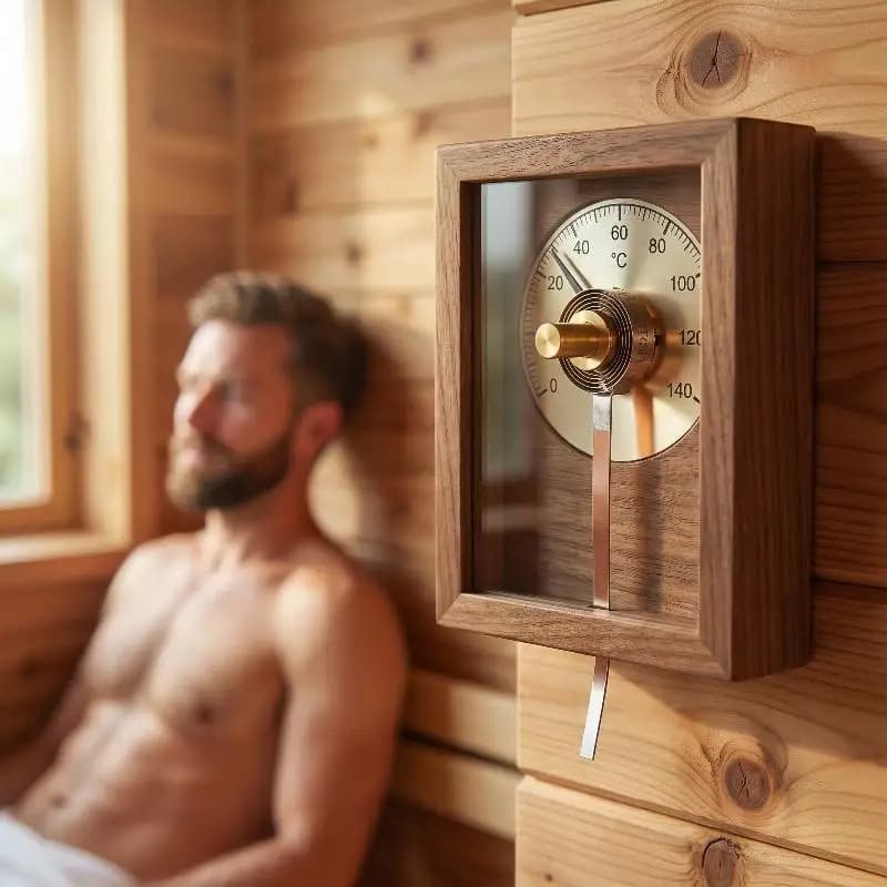Termometro in Metallo per Sauna, Ricambio di Alta Precisione, Facile da Installare per il Monitoraggio della Temperatura in Spa e Sauna a Vapore