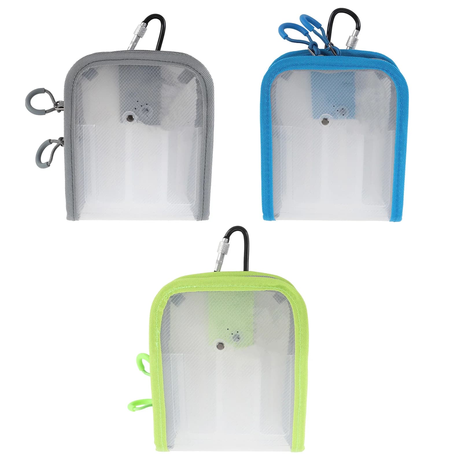 PC Nylon 6 compartments Water-resistant fishing bait box Double hanging buckle for jewelry