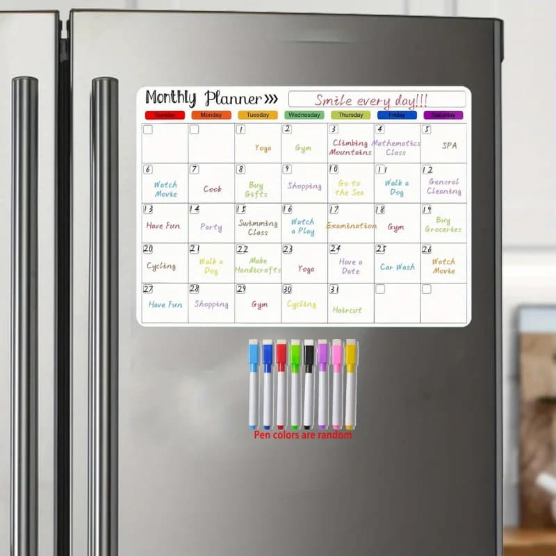 Set di lavagne magnetiche cancellabili a secco di grandi dimensioni, tabella riutilizzabile per la pianificazione dei comportamenti, tabella di pianificazione mensile, elenco delle cose da fare, disponibile per noi