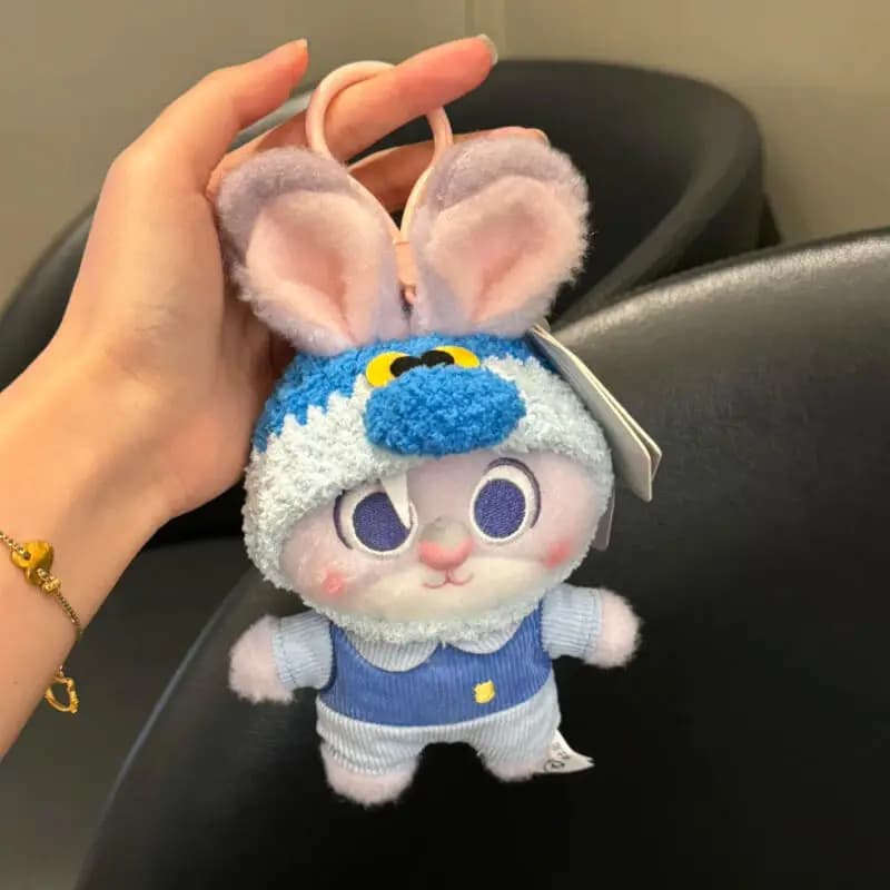 Kawaii Disney Zootopia Judy Nick Clawhauser Q Versione Gary Attribute Copertura della testa della bambola Peluche soffice Portachiavi farcito Regalo di festa