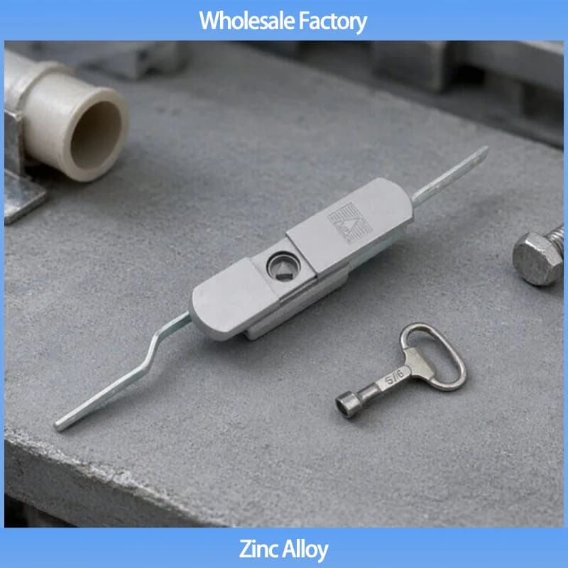 (2pcs) Zinc Alloy Chain Lock Upper And Lower Cabinet Lock Used For Electrical Cabinet Distribution Box Door Lock