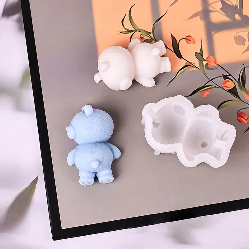 Stampi in Silicone per Torte a Forma di Orso Dormiente 3D, Stampi per Gelato, Decorazioni per Cupcake, Accessori per Pasticceria Fai-da-Te