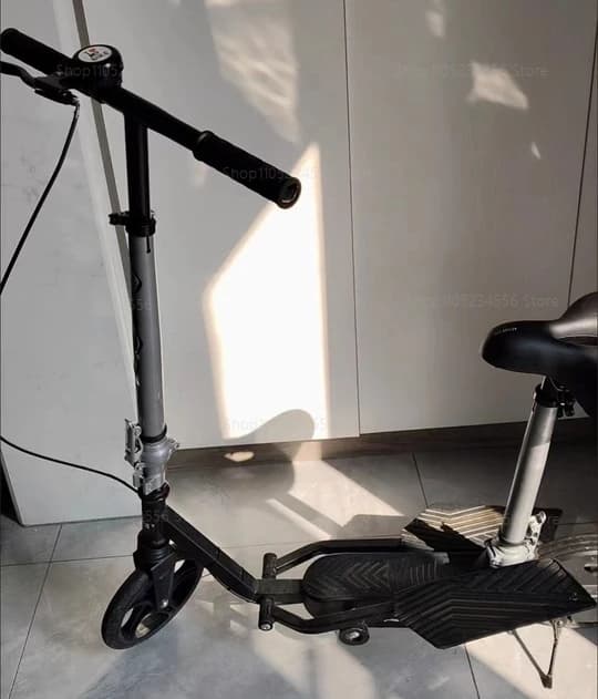 Ped-Run Pedaling bike con telaio in lega di alluminio e freno a disco, bicicletta pieghevole con ruota pneumatica da 12 pollici