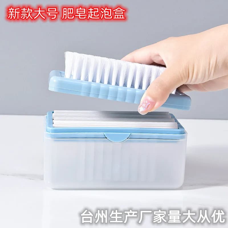 New multifunctional soap foam box, free hand toilet, large creative roller soap box with laundry brush