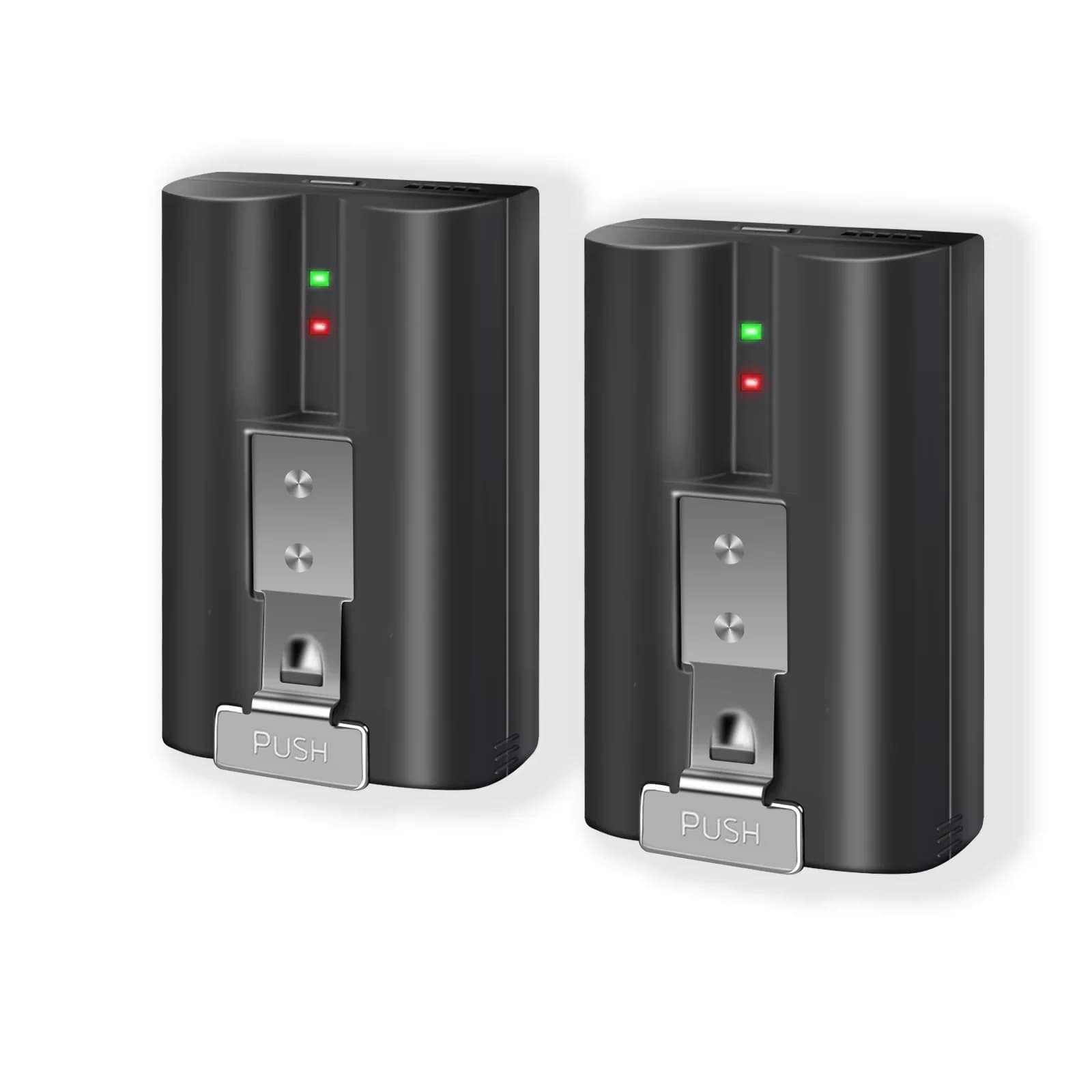Batteria di ricambio agli ioni di litio da 3,65 V 6040 mAh con stazione di ricarica compatibile con Ring Video Doorbell 4/3/2 Stick Up Spotlight Cam