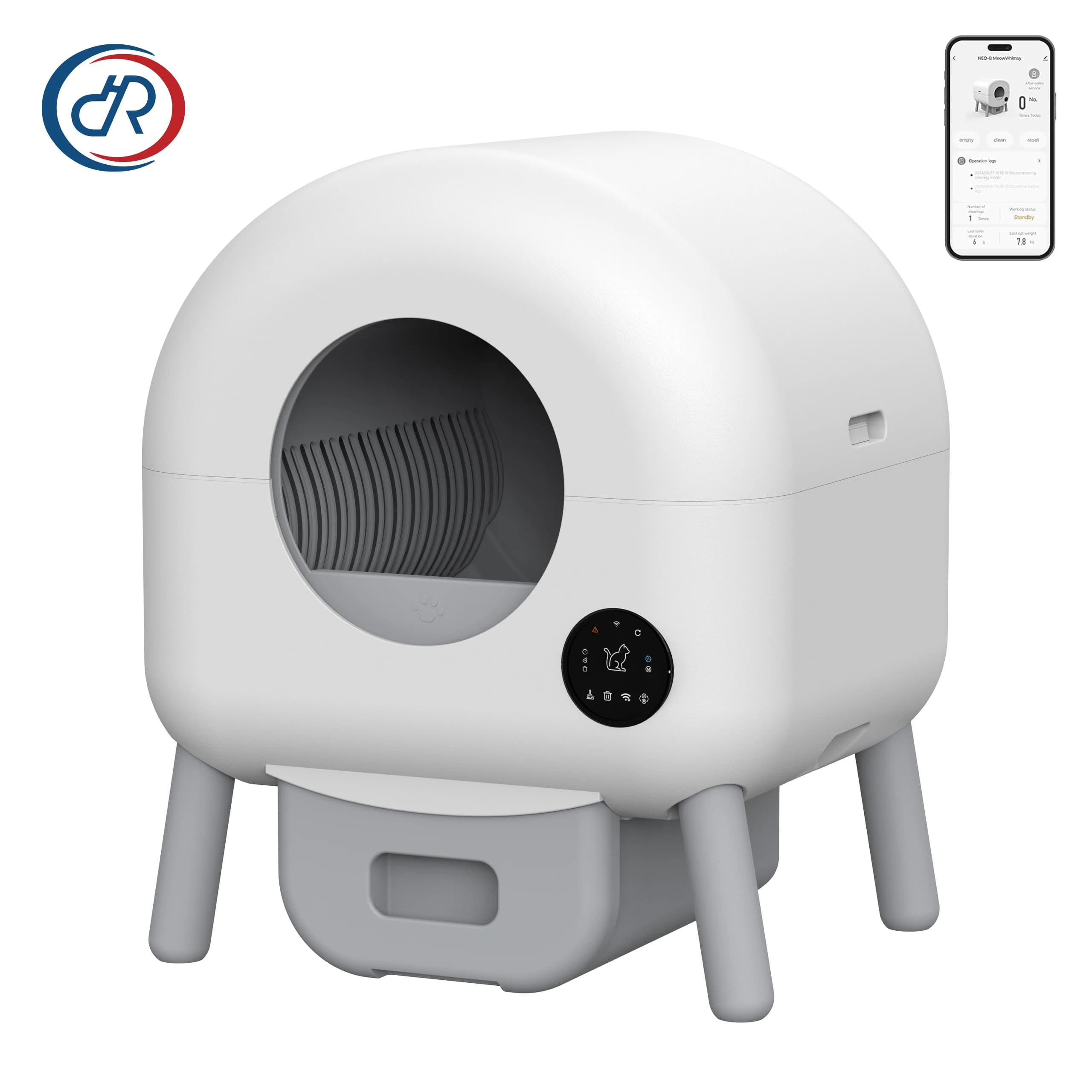 Nuova Lettiera Automatica Intelligente per Gatti, Silenziosa, con Controllo APP e WIFI, Lettiera Elettrica Autopulente
