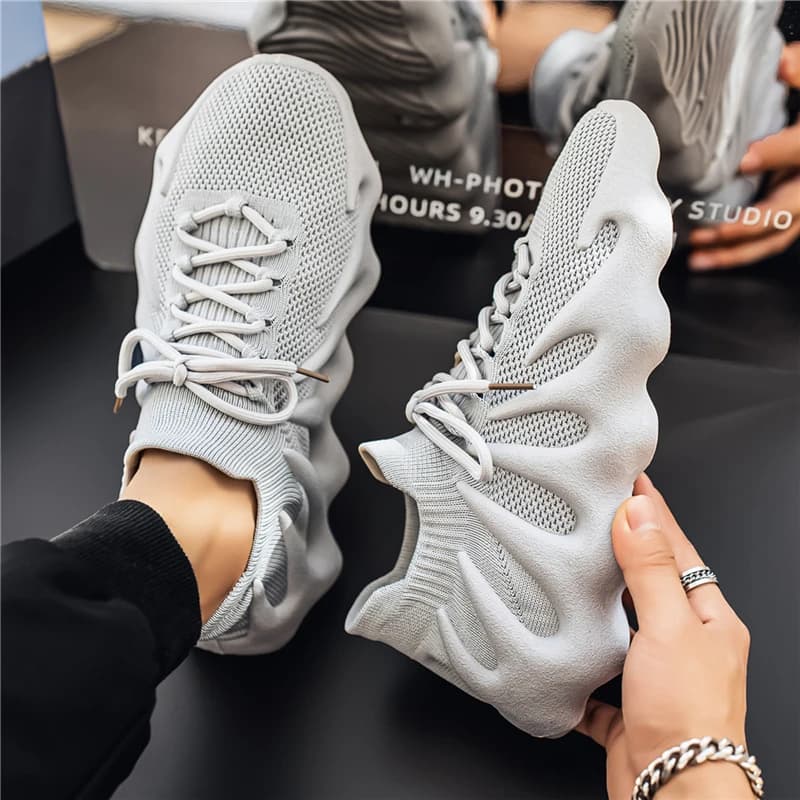 Men Sports Running Jogging Shoes Summer Casual Sneakers Outdoor Breathable Mesh For Women Light Shock-absorption Black Tennis