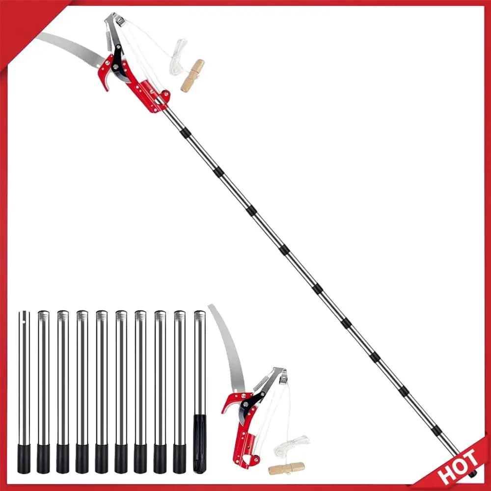 13ft Extendable Splicing Rod Trimming Tool with Handle Telescopic Pruning Shears for Fresh Branch Plant Flower