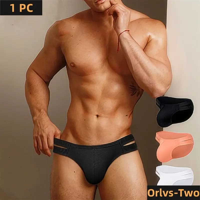 Sports Man Underwear Cotton Briefs Double Belt Low Waist Comfortable U Convex Pouch Gay Sexy Mens Pants Dropshipping AD798