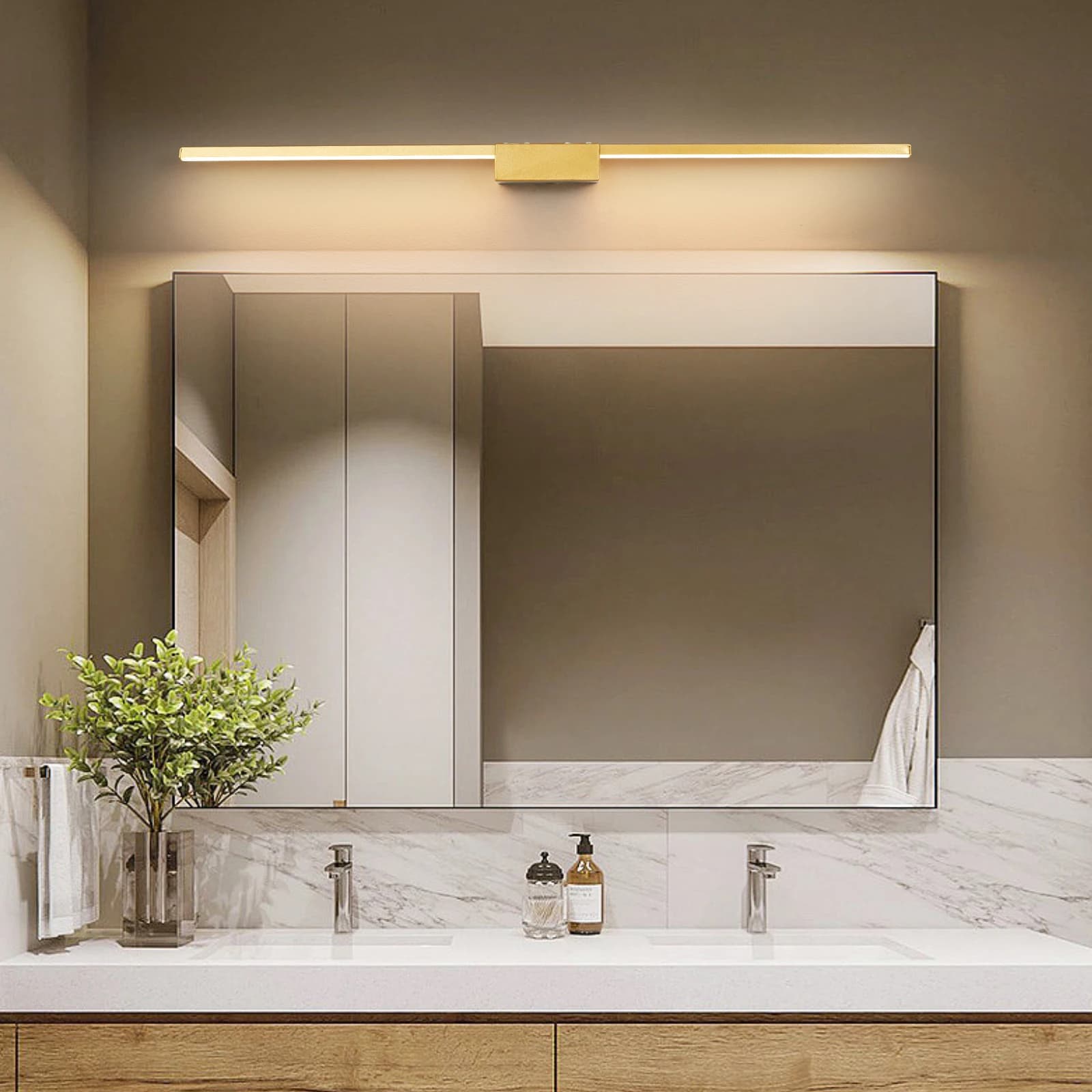 Lungo 19-27W L70cm L90cm L110cm LED bagno luce alluminio LED specchio luce trucco lampada da parete apparecchi di illuminazione di vanità